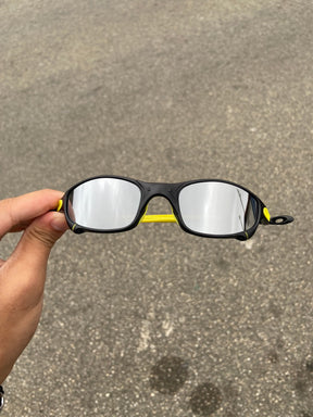 Óculos de Sol Juliet Carbon Lentes Cinza Espelhado Kit Amarelo