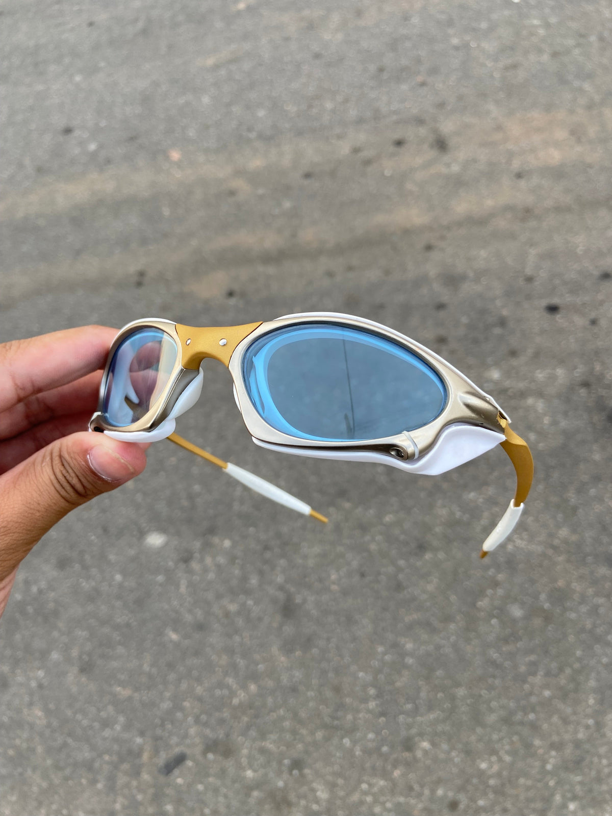 Óculos de sol Penny 24k lentes ice Prizm + Side Blinder e kit branco