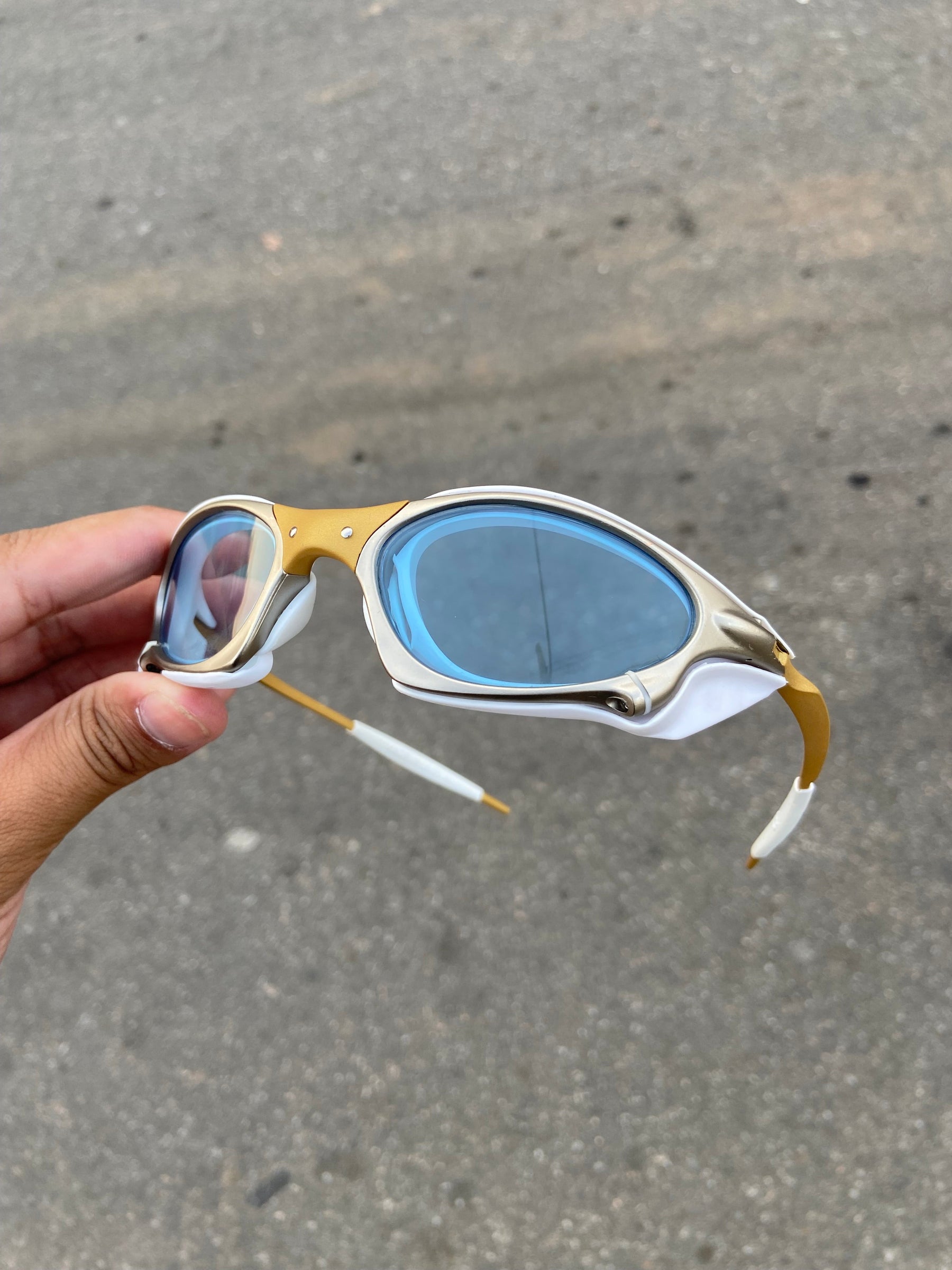 Óculos de sol Penny 24k lentes ice Prizm + Side Blinder e kit branco