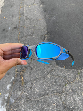 Óculos de sol Juliet xmetal Lentes Ice Thug Kit azul + Sideblinder azul