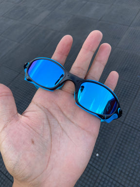 Óculos de Sol Juliet Carbon Lentes Ice Thug Kit Azul + Sideblinder Azul