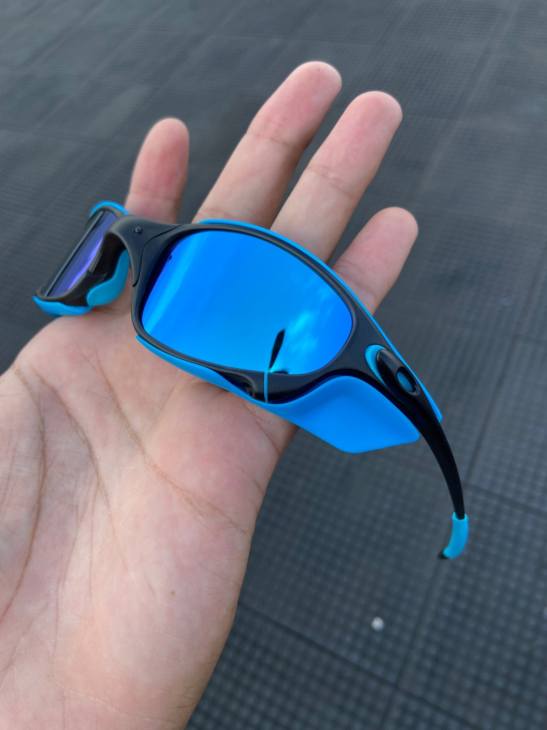 Óculos de Sol Juliet Carbon Lentes Ice Thug Kit Azul + Sideblinder Azul