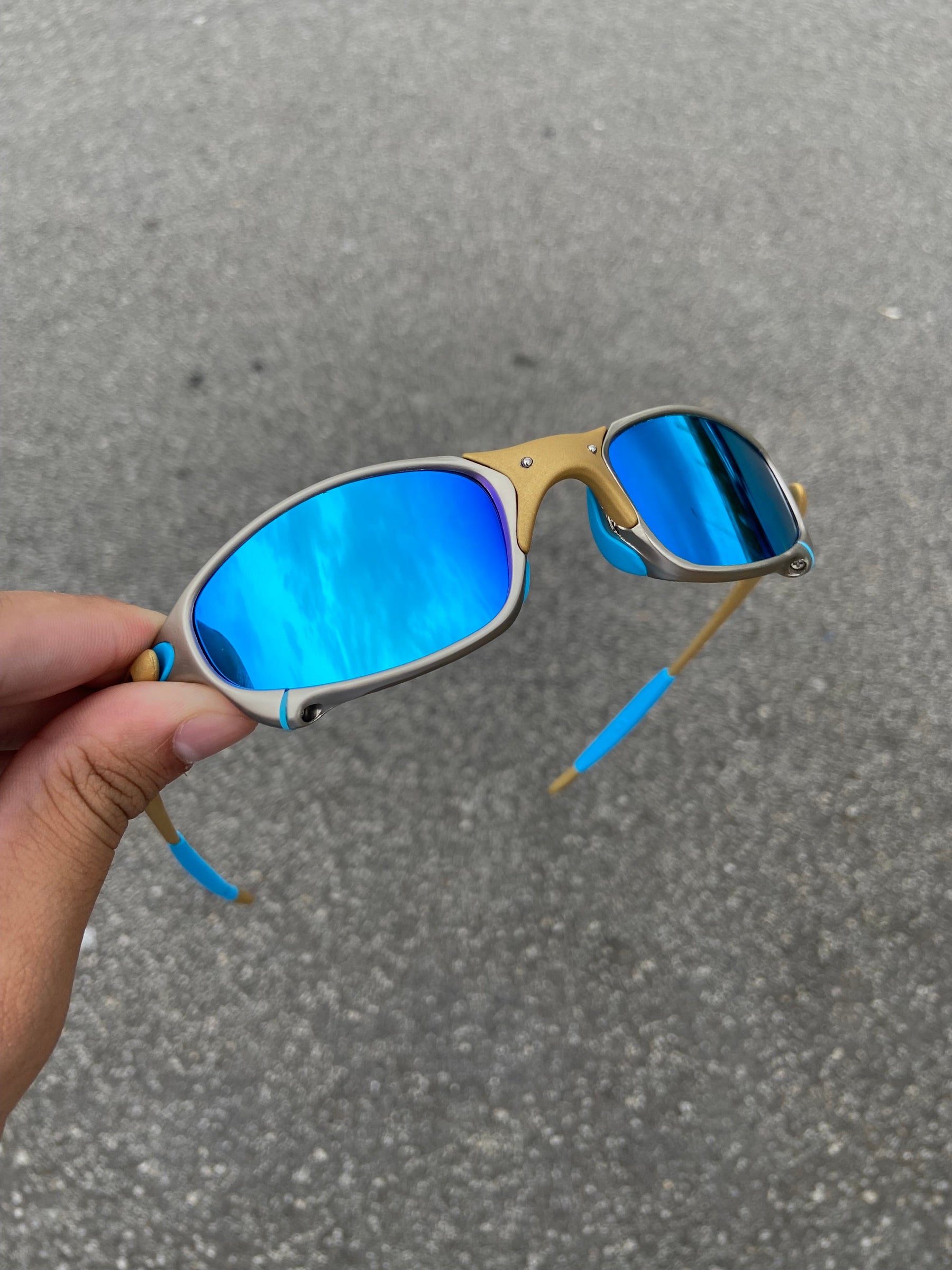 Óculos De Sol Juliet 24k Lentes Ice Thug Kit Azul