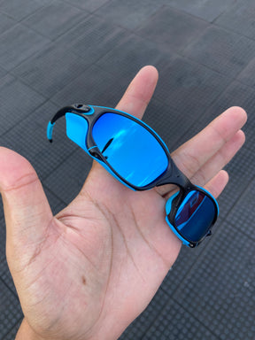 Óculos de Sol Juliet Carbon Lentes Ice Thug Kit Azul + Sideblinder Azul