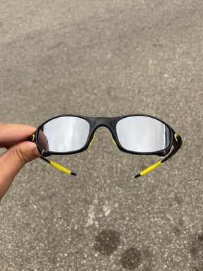 Óculos de Sol Juliet Carbon Lentes Cinza Espelhado Kit Amarelo